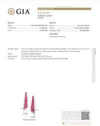 Ruby, Diamond, and Bicolor Gold Drop Earrings