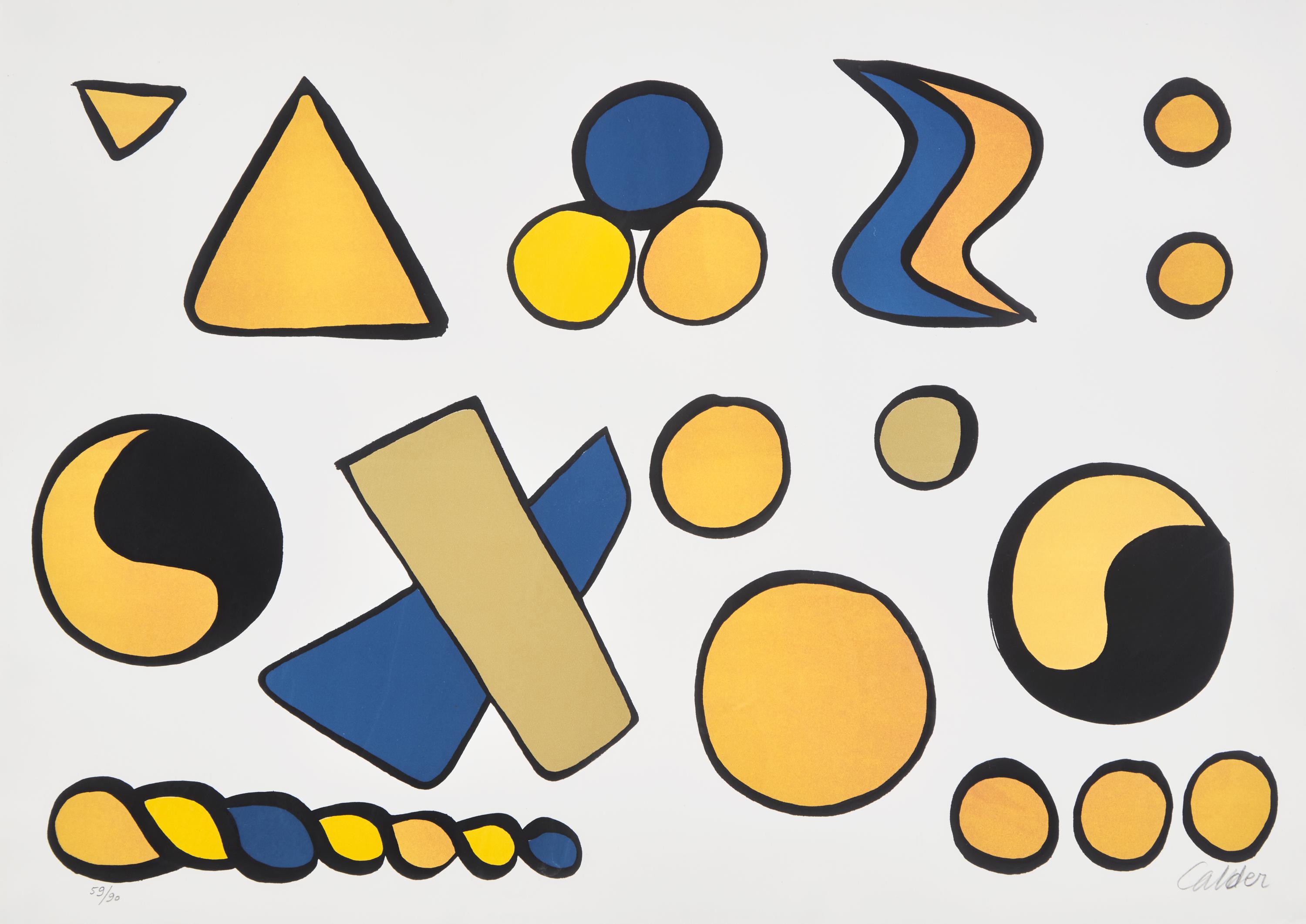 Alexander Calder (American, 1898-1976) — Composition aux formes Geometriques, 1965