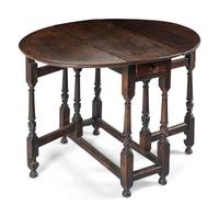 A William and Mary Oak Gate-Leg Table
