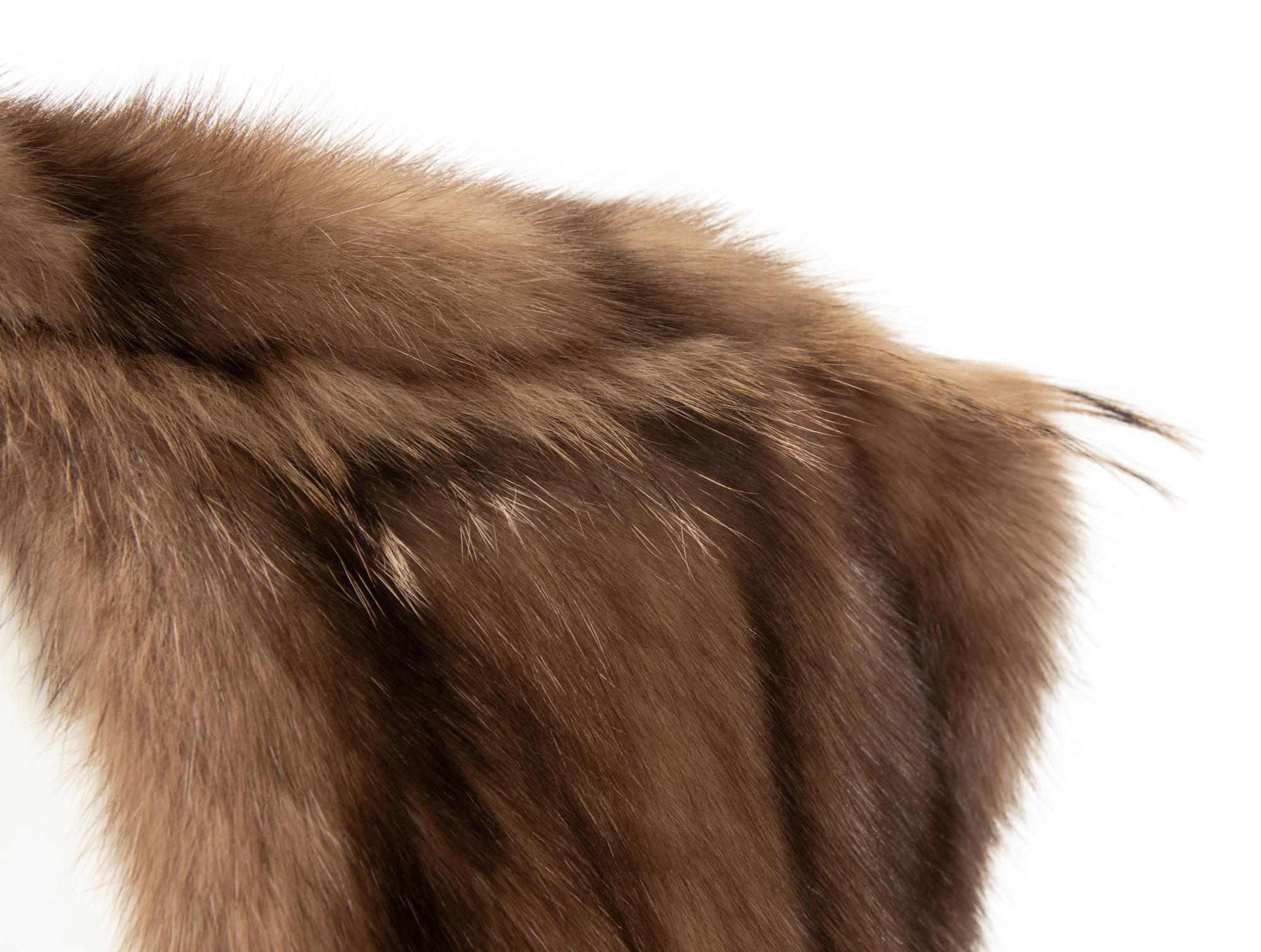 J. Mendel Sable Fur Shrug Trimmed with Badger