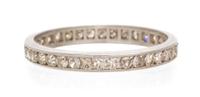 A Platinum and Diamond Eternity Band, 1.50 dwts.