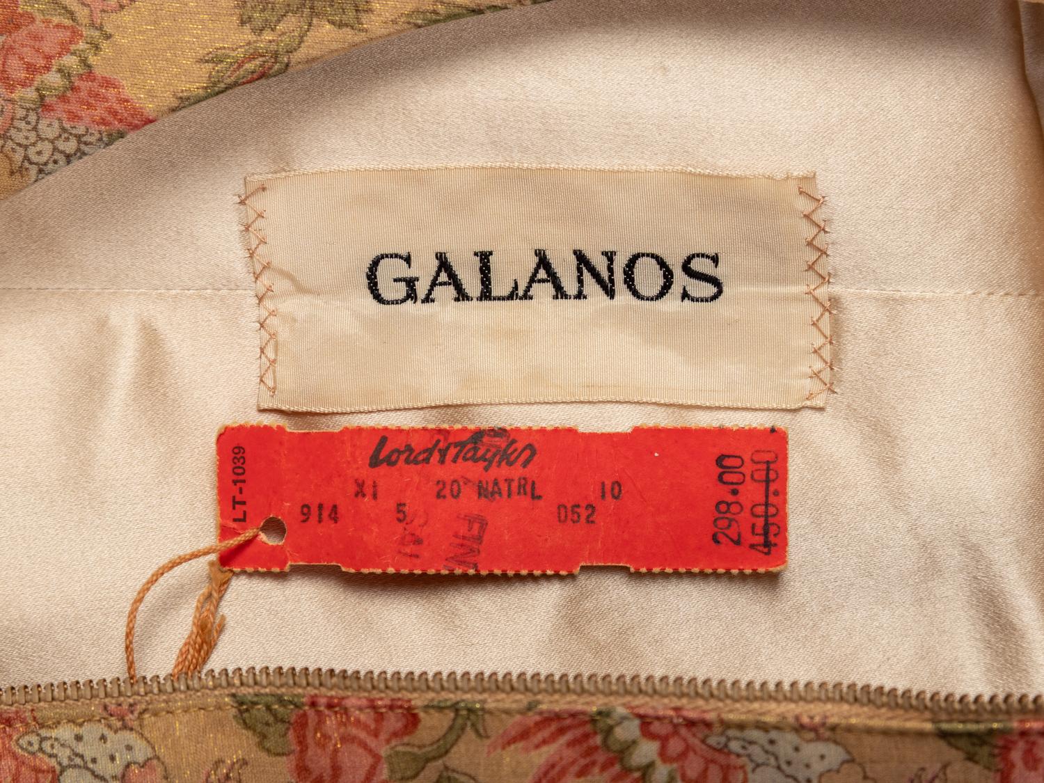 Galanos, Floral Chiffon Dress