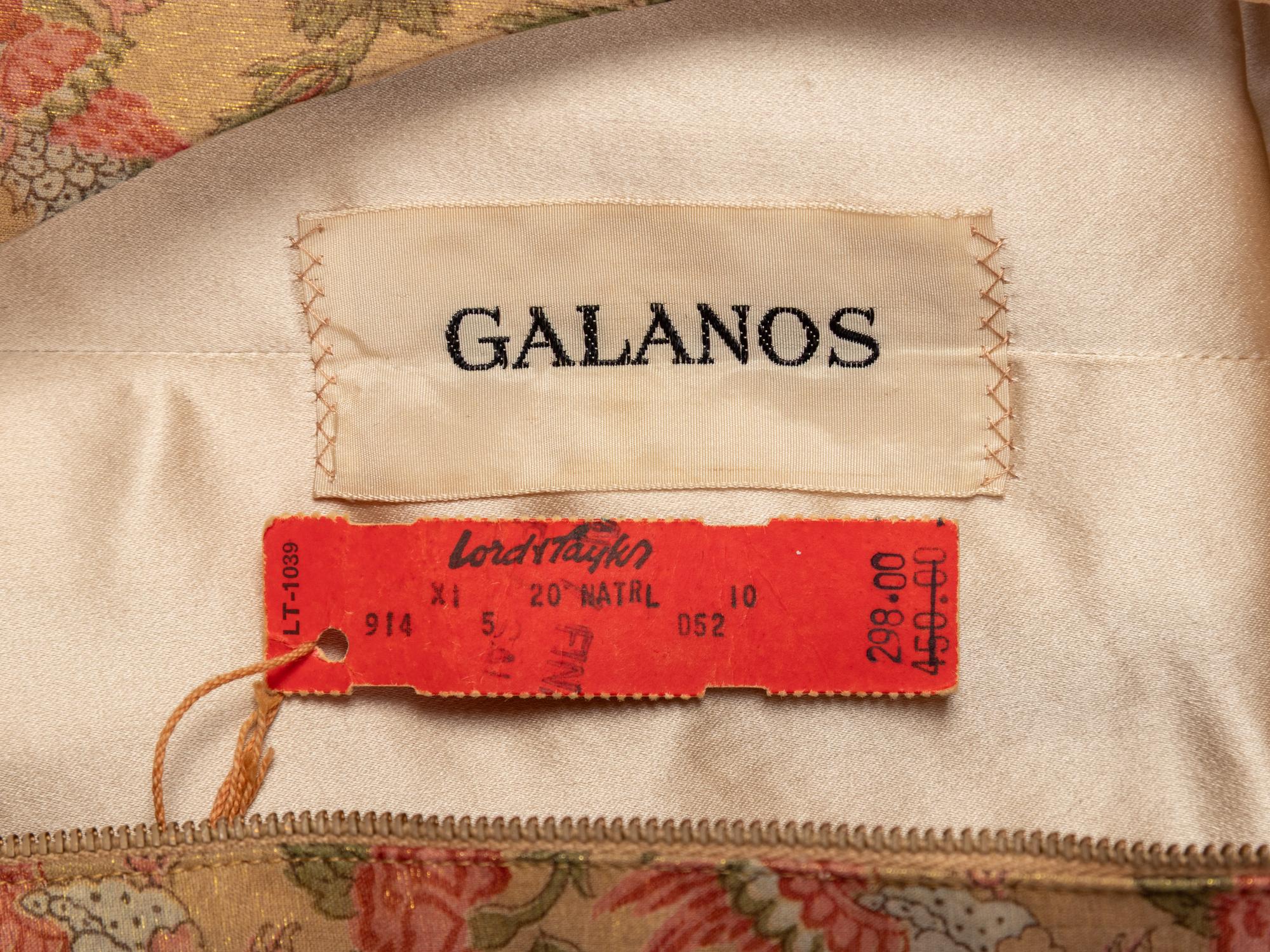 Galanos, Floral Chiffon Dress