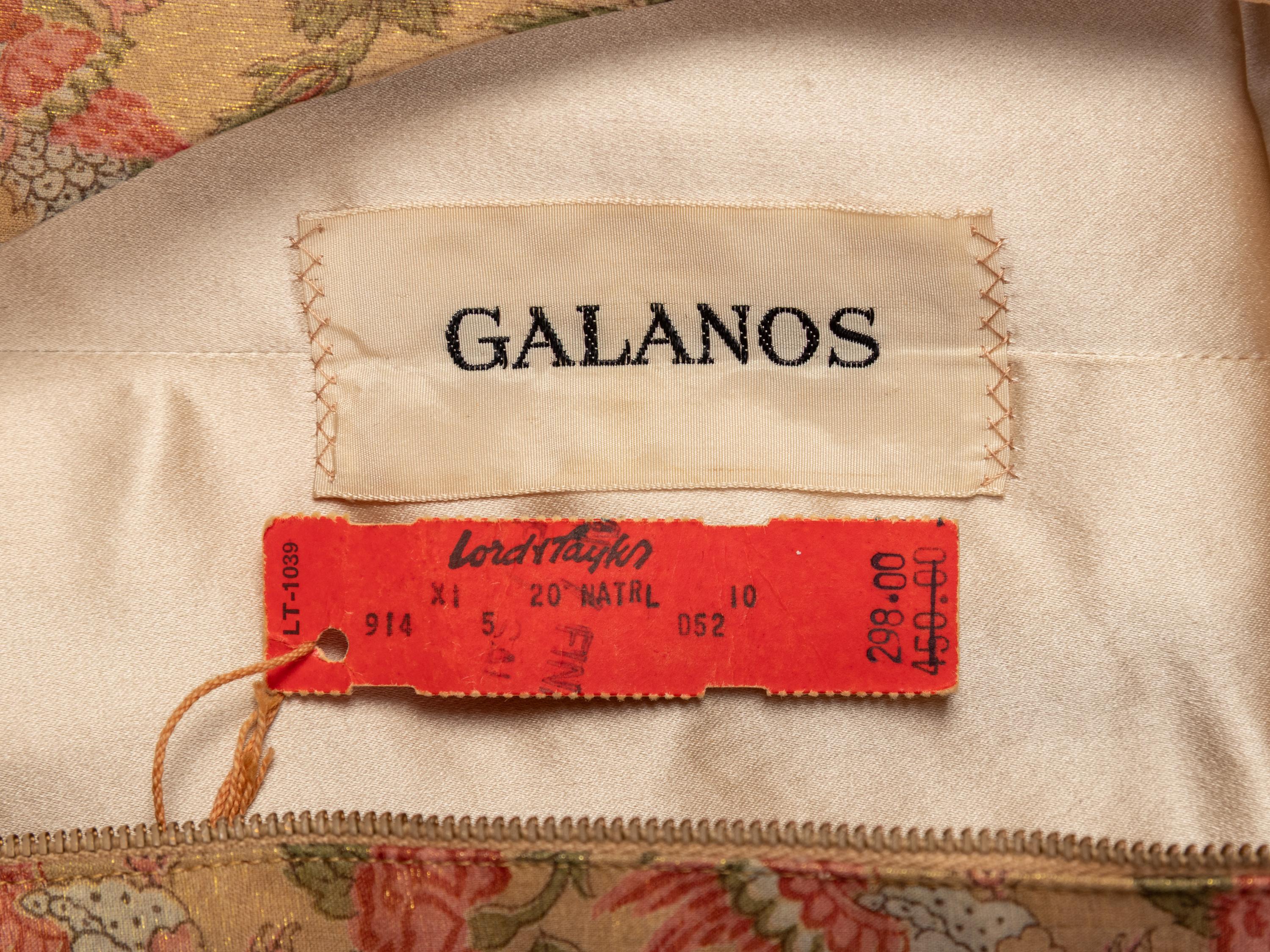 Galanos, Floral Chiffon Dress