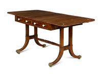 A Regency Style Rosewood Bone-Inlaid Sofa Table