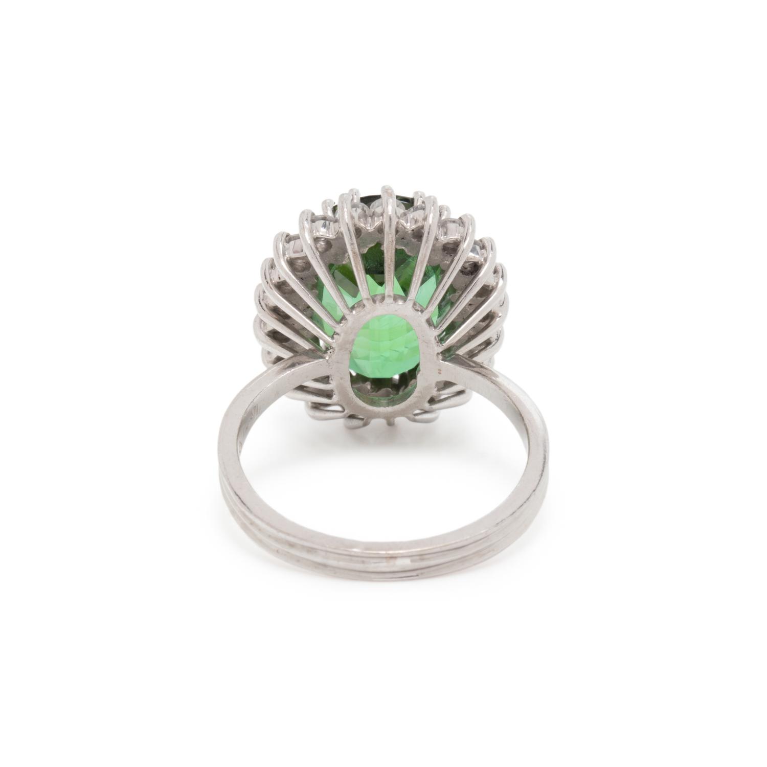 TOURMALINE AND DIAMOND RING