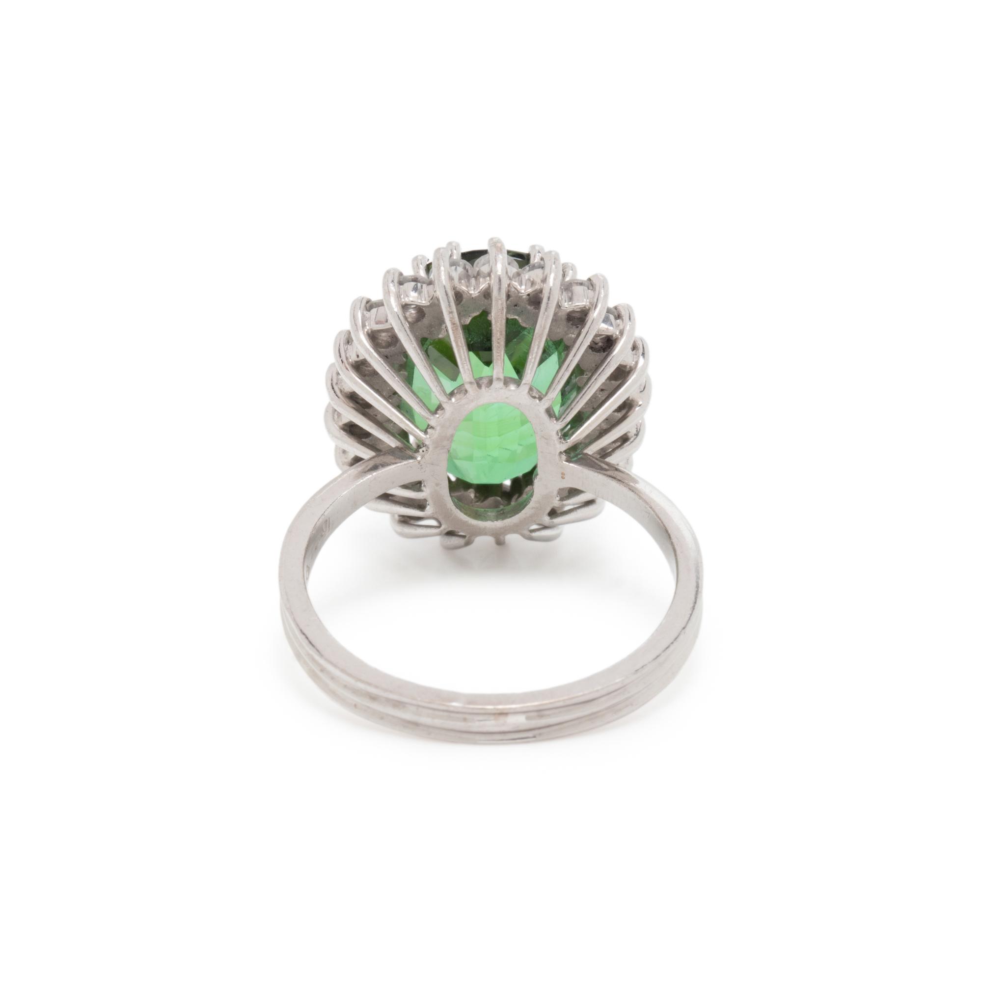 TOURMALINE AND DIAMOND RING