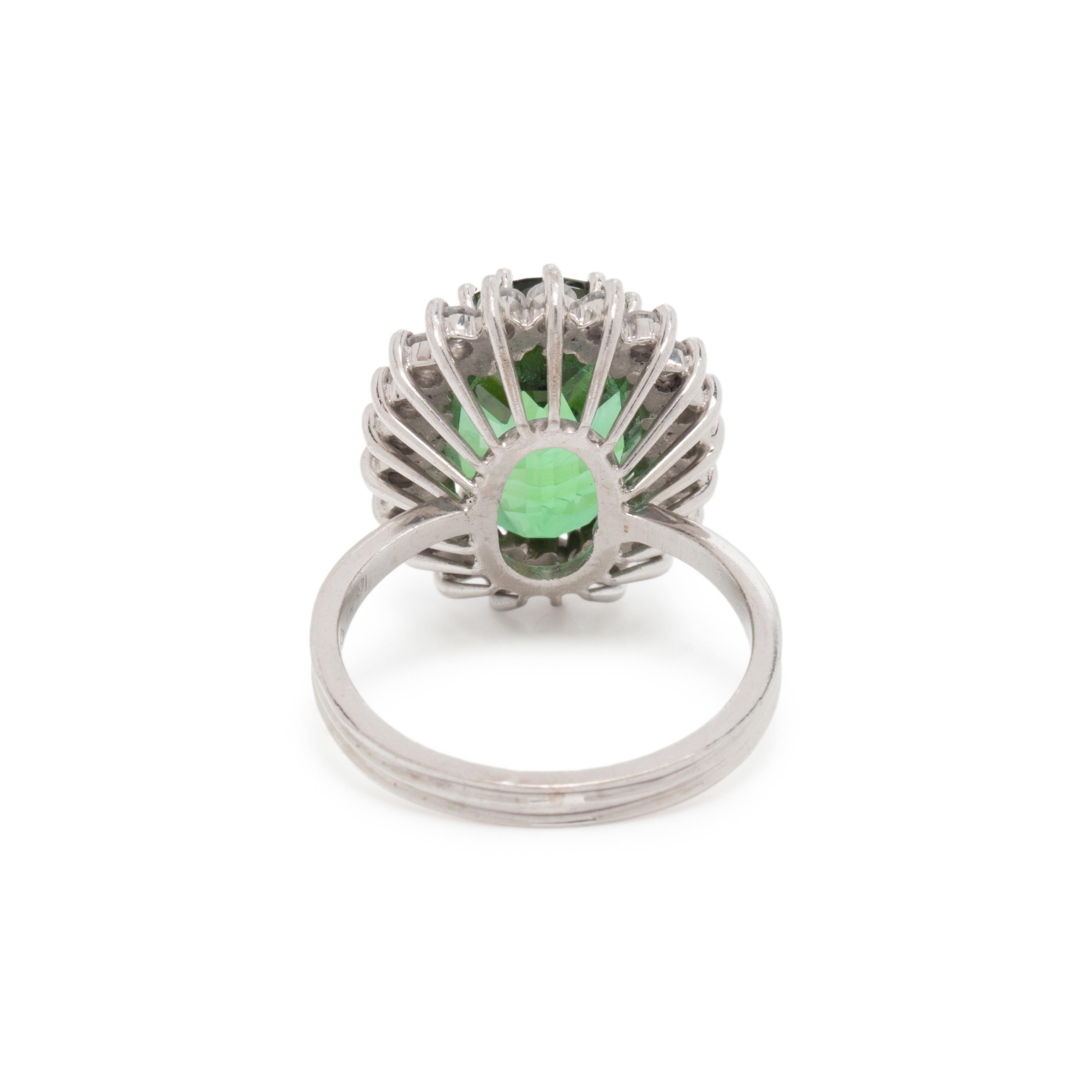 TOURMALINE AND DIAMOND RING