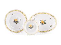 A French Hand Painted Faience Dinner Service