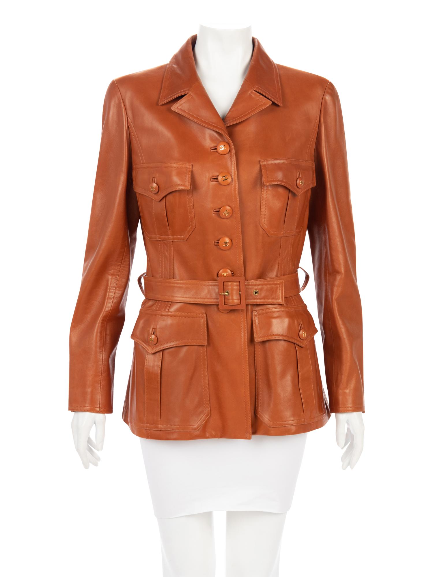Chanel Lambskin Leather Safari Jacket, Fall, 1996
