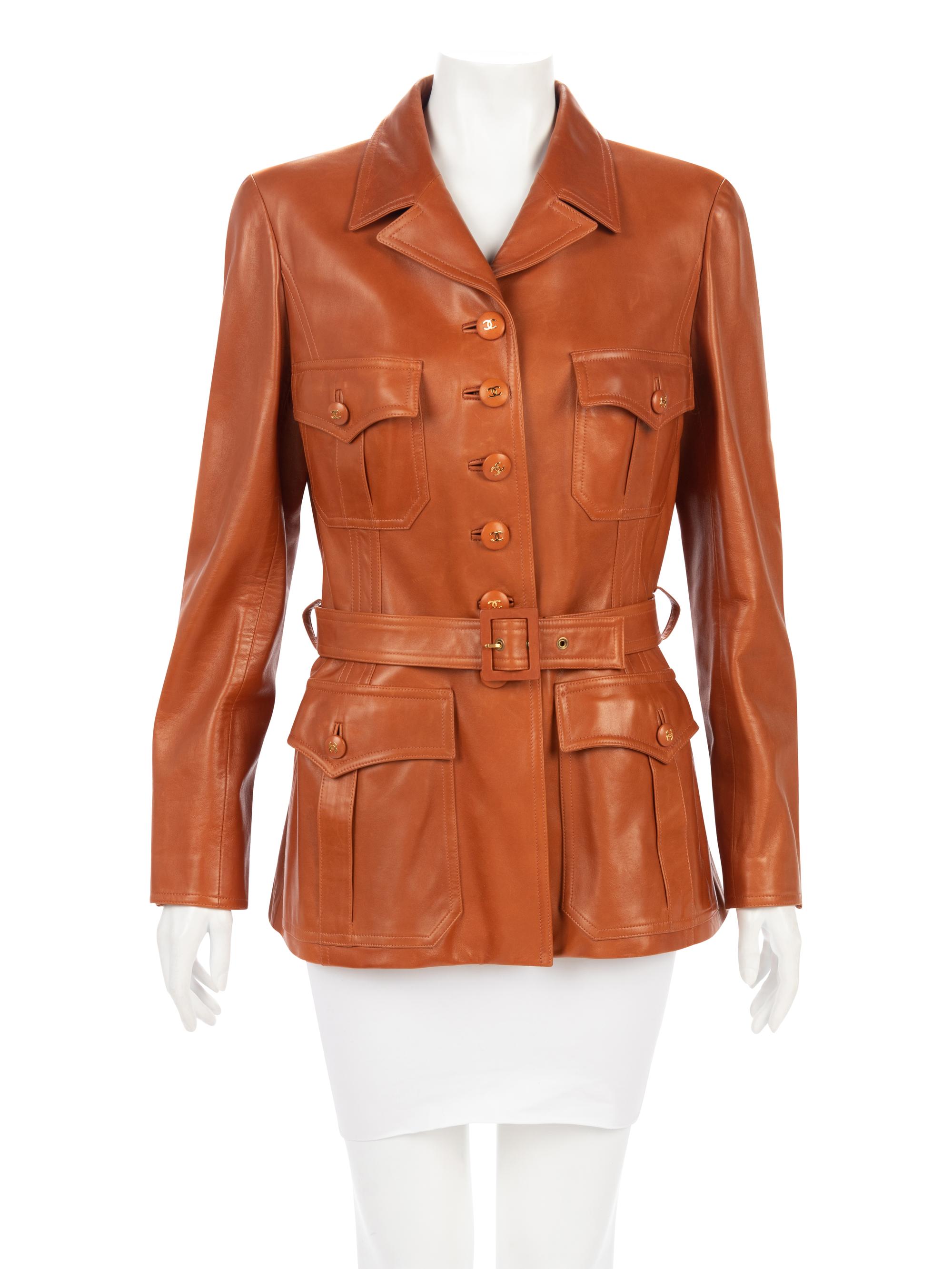 Chanel Lambskin Leather Safari Jacket, Fall, 1996