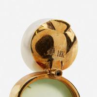 Three Pairs of 18K Yellow Gold and Gem-Set Earrings