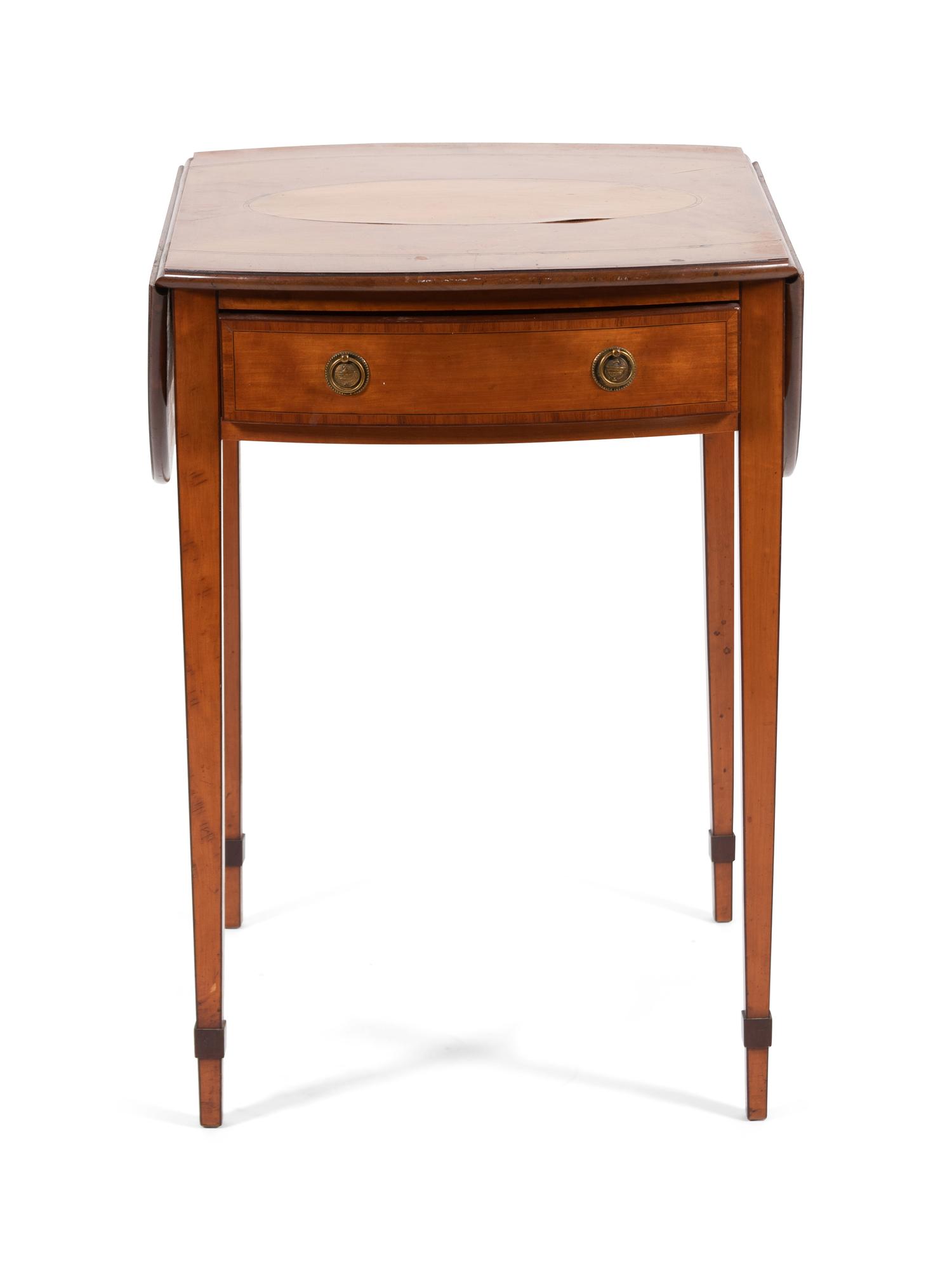 A George III Style Inlaid Fruitwood Pembroke Table — EARLY 20TH CENTURY