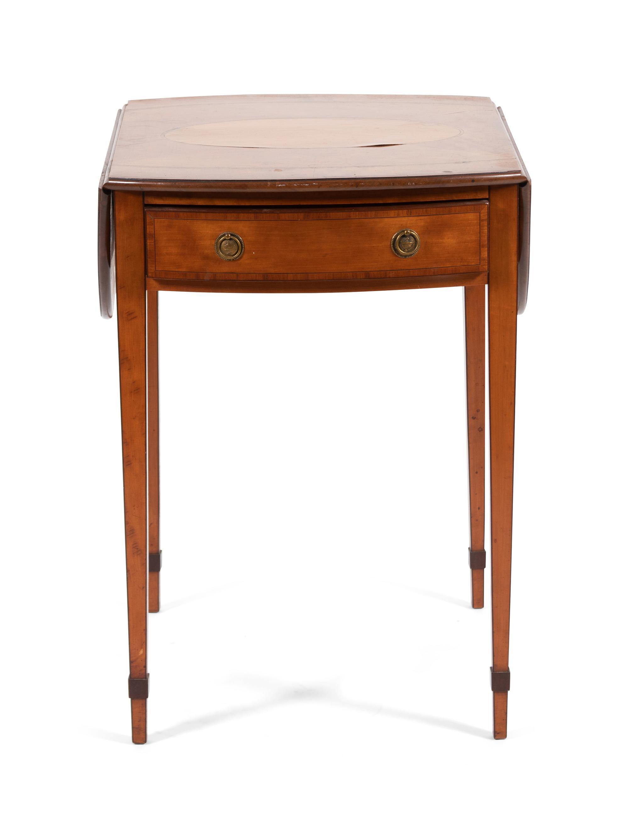 A George III Style Inlaid Fruitwood Pembroke Table — EARLY 20TH CENTURY