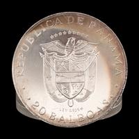 [PANAMA] Seven 1971 150th Anniversary of Independence Commemorative 20 Balboa Silver Coins