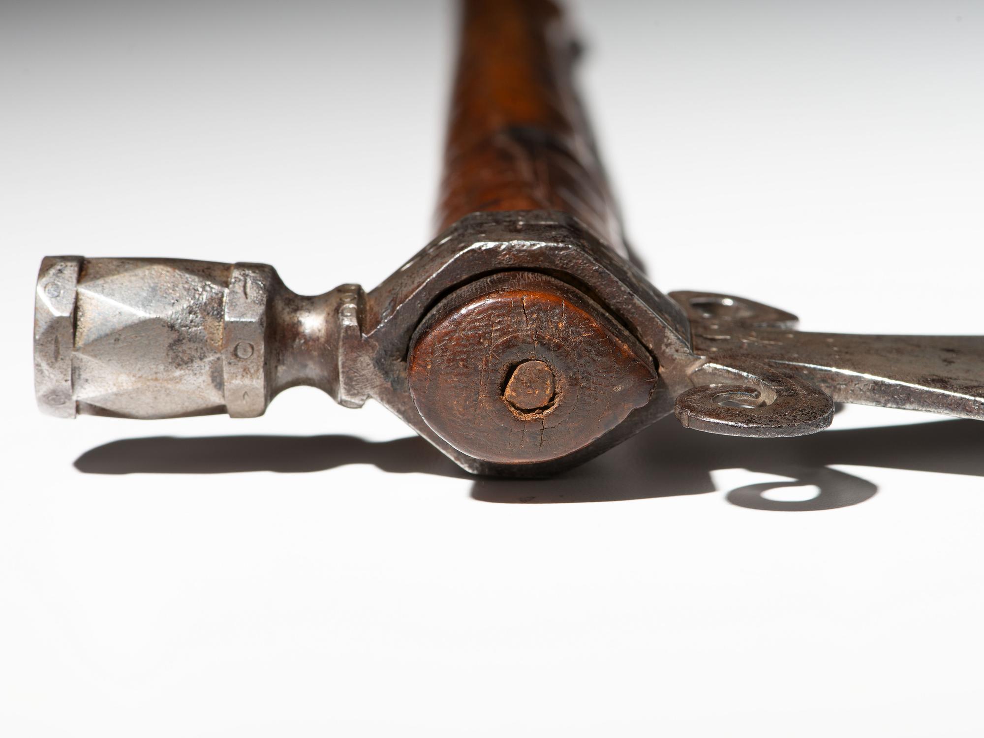Engraved Spontoon Pipe Tomahawk, Attributed to Chief Hole in the Day