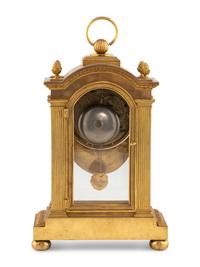 A Louis XVI Gilt Bronze Mantel Clock