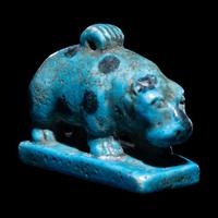 An Egyptian Faience Hippopotamus