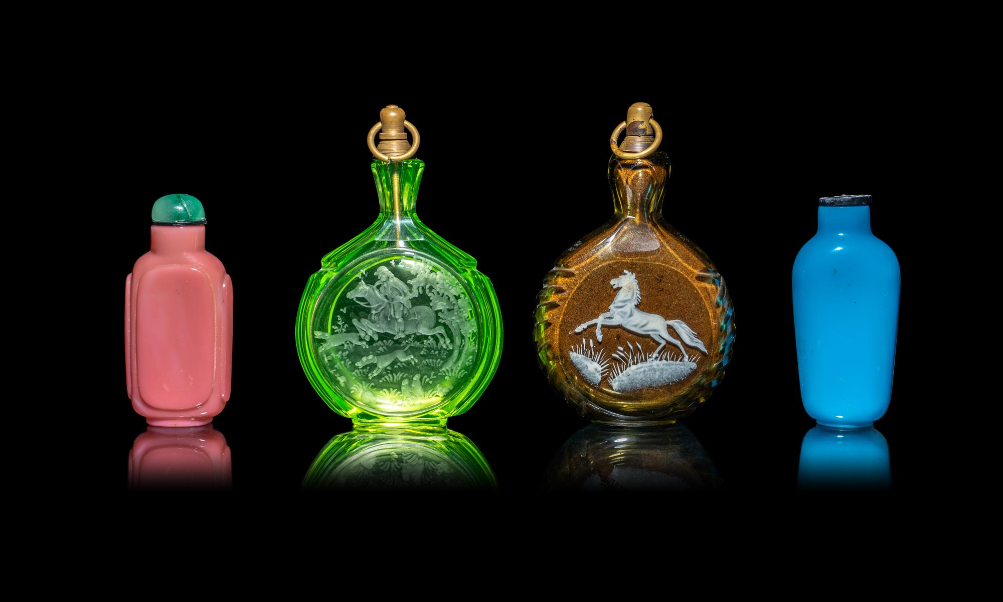 Four Chinese Glass Snuff Bottles