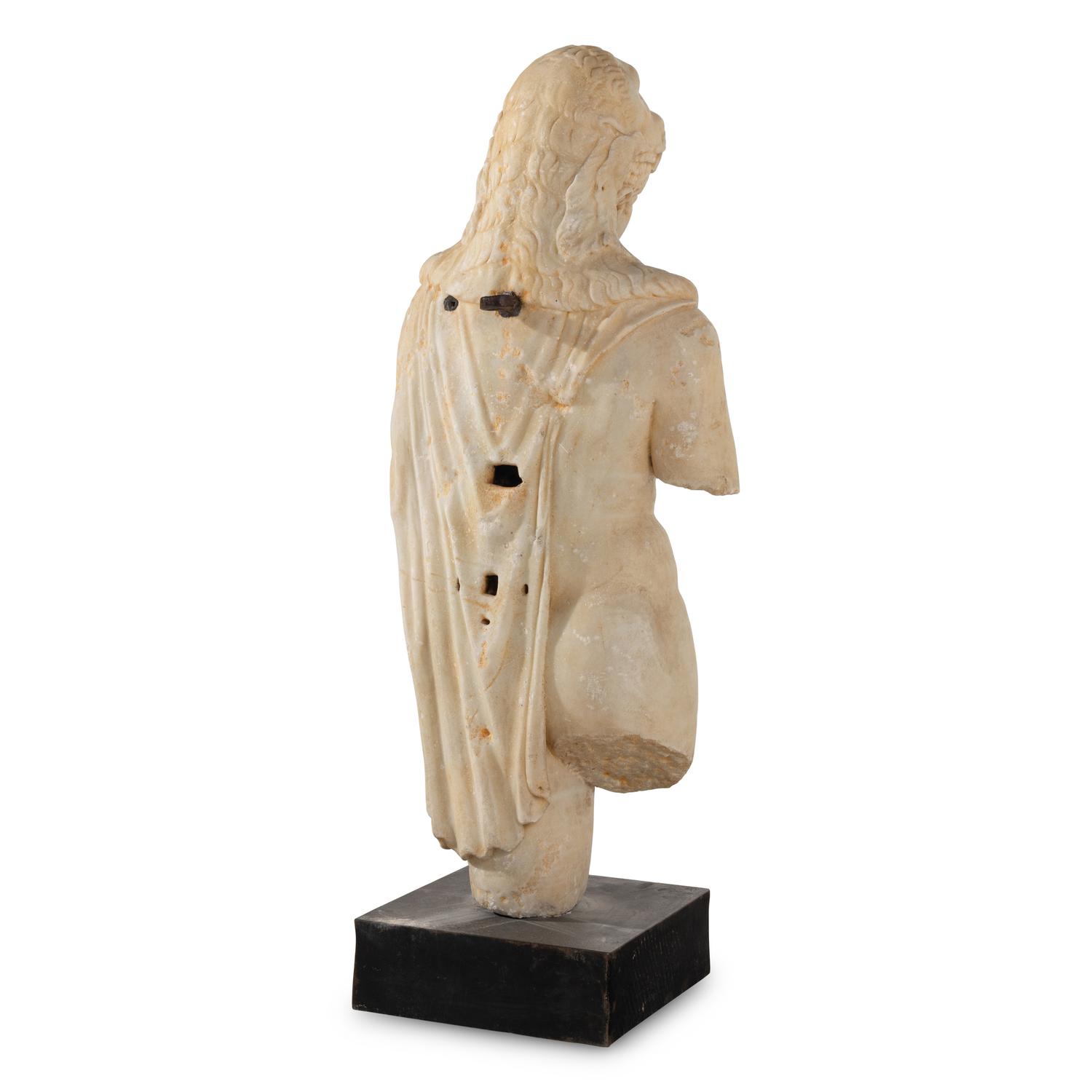An Italian Carved Marble Torso of Hercules