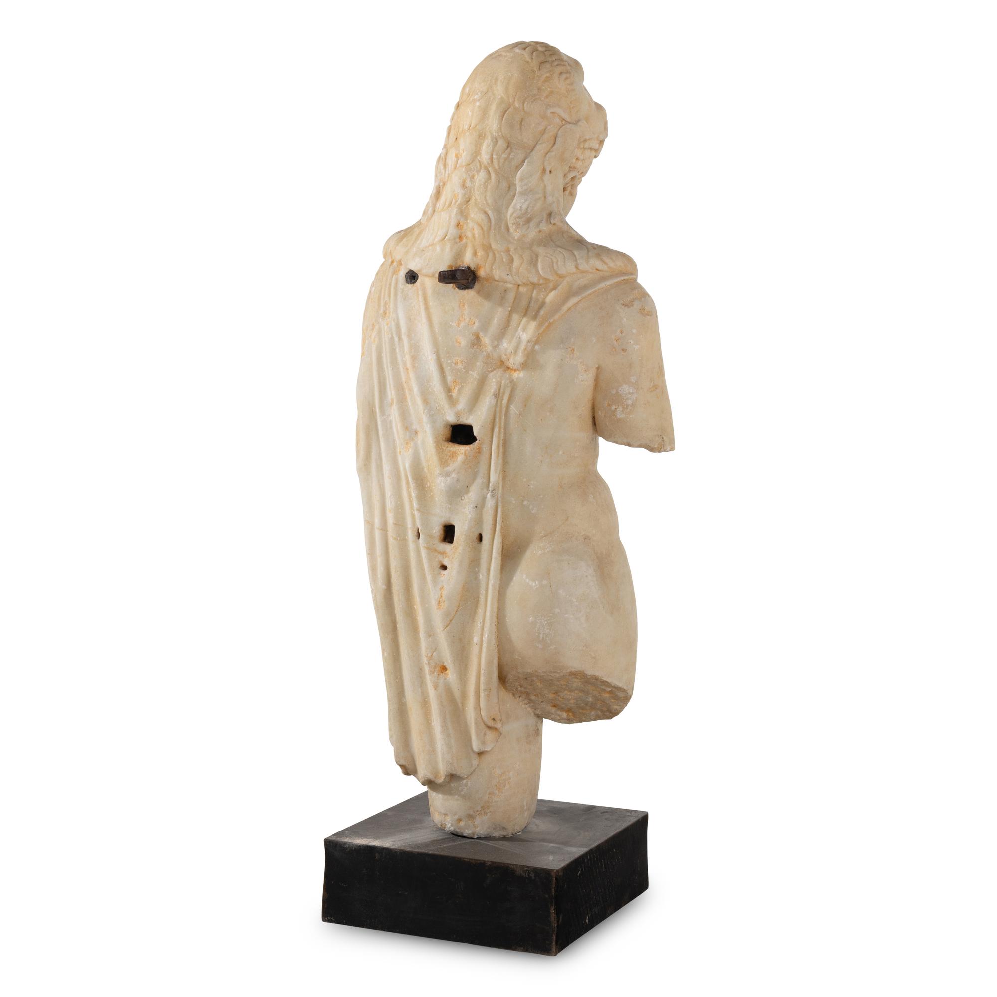 An Italian Carved Marble Torso of Hercules