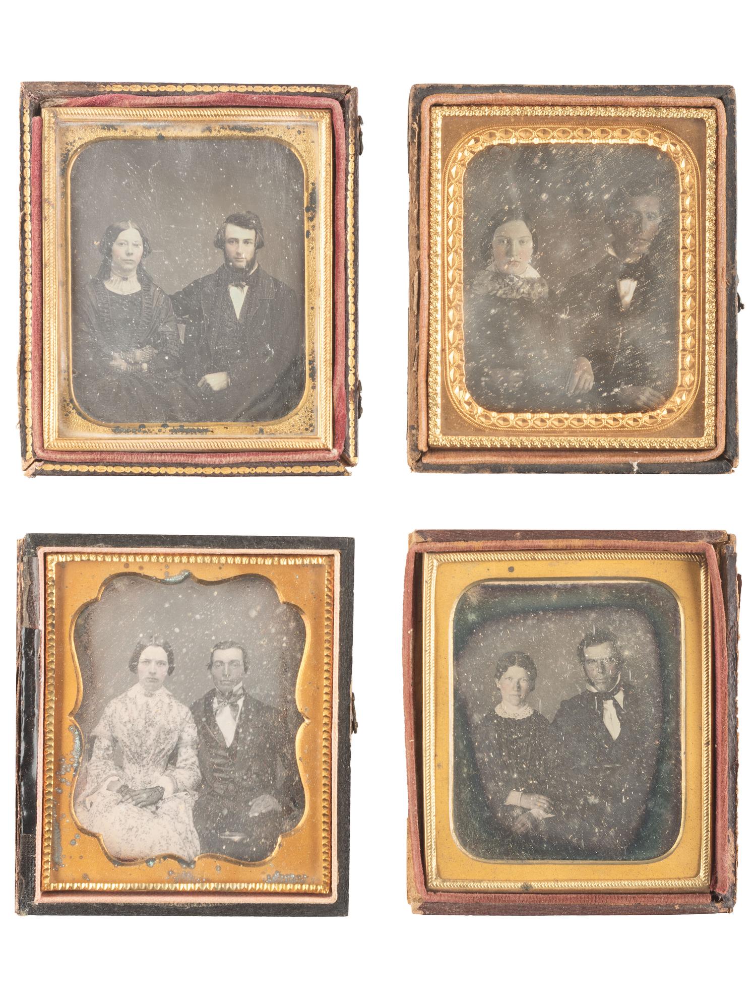 [EARLY PHOTOGRAPHY]. 20 sixth plate daguerreotype portraits of couples.