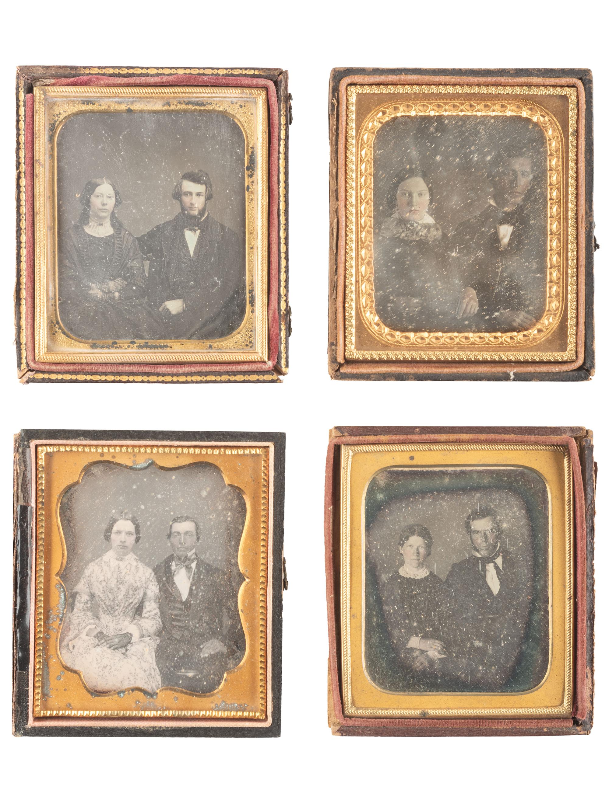 [EARLY PHOTOGRAPHY]. 20 sixth plate daguerreotype portraits of couples.