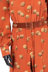 Two Boutique Valentino Outfits, Including a Walnut Dress Ensemble and Black Pant Suit, 1970s