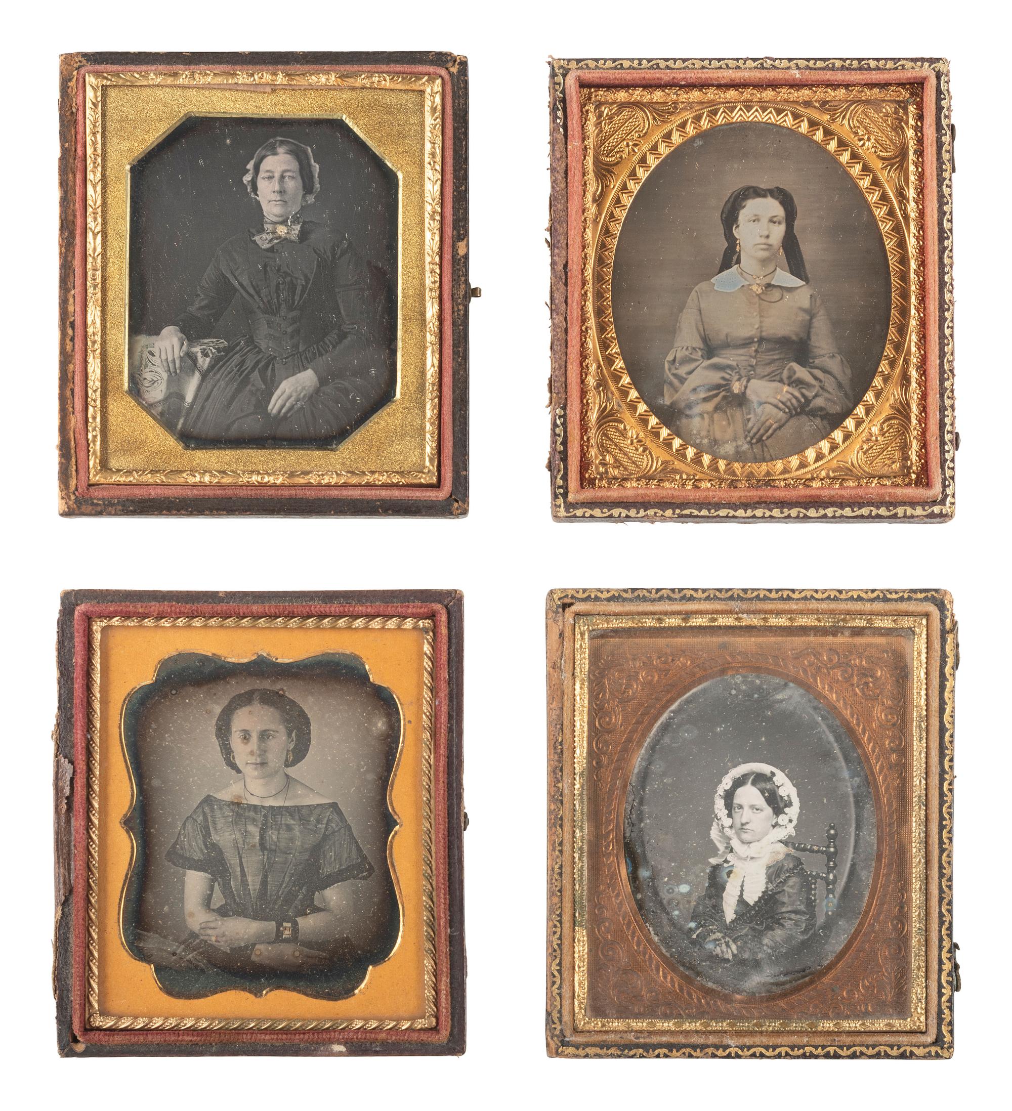 [EARLY PHOTOGRAPHY]. 30 sixth plate daguerreotypes of lovely ladies.
