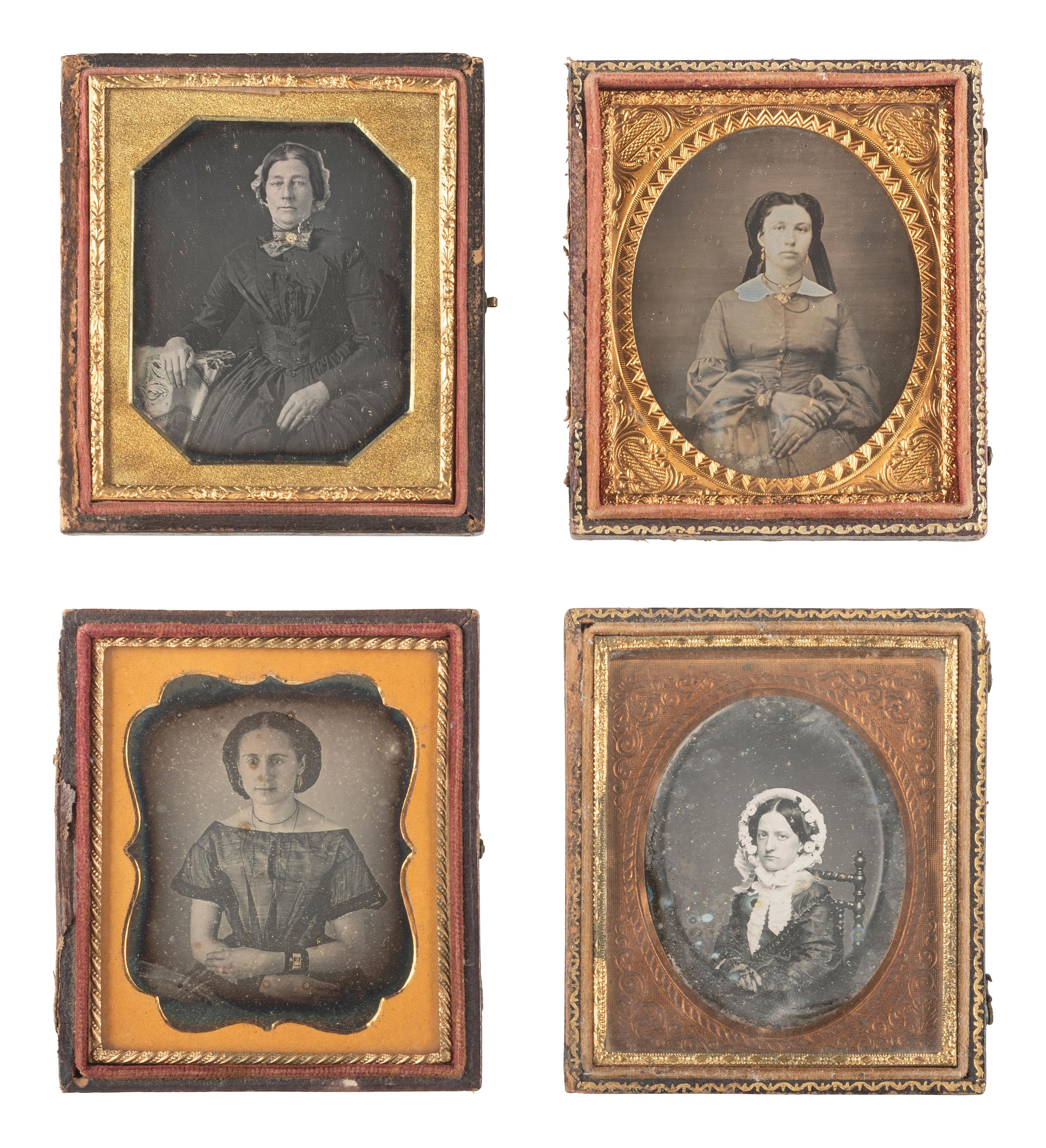 [EARLY PHOTOGRAPHY]. 30 sixth plate daguerreotypes of lovely ladies.