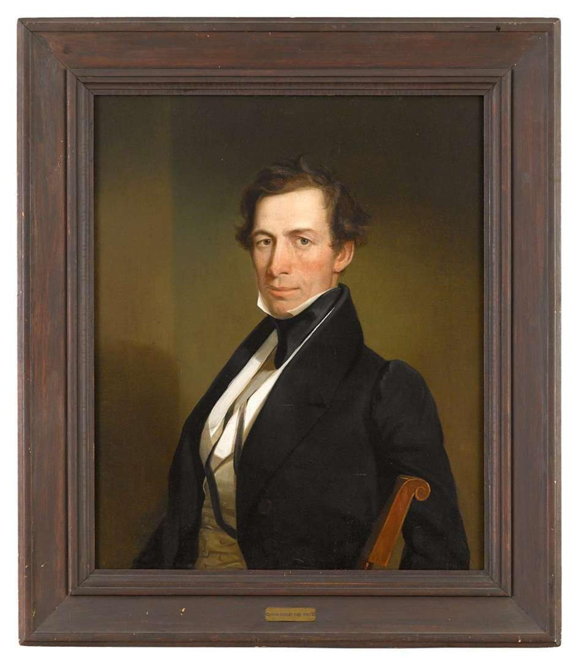 Attributed to Jacob Eichholtz (1776-1842) portrait of david schley (1797-1852), frederick county, maryland