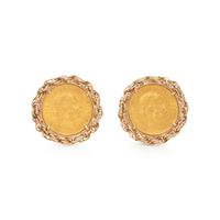 YELLOW GOLD COIN CUFFLINKS