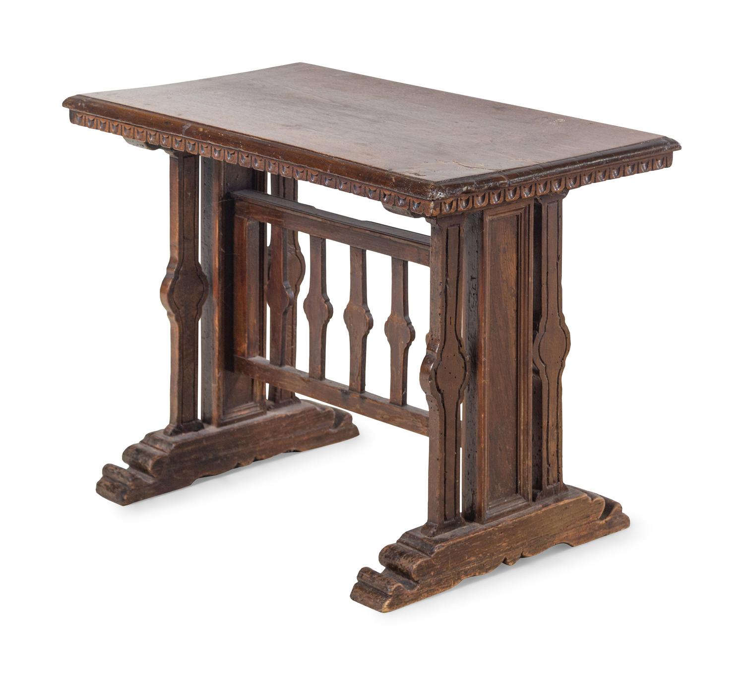 An Italian Carved Walnut Side Table