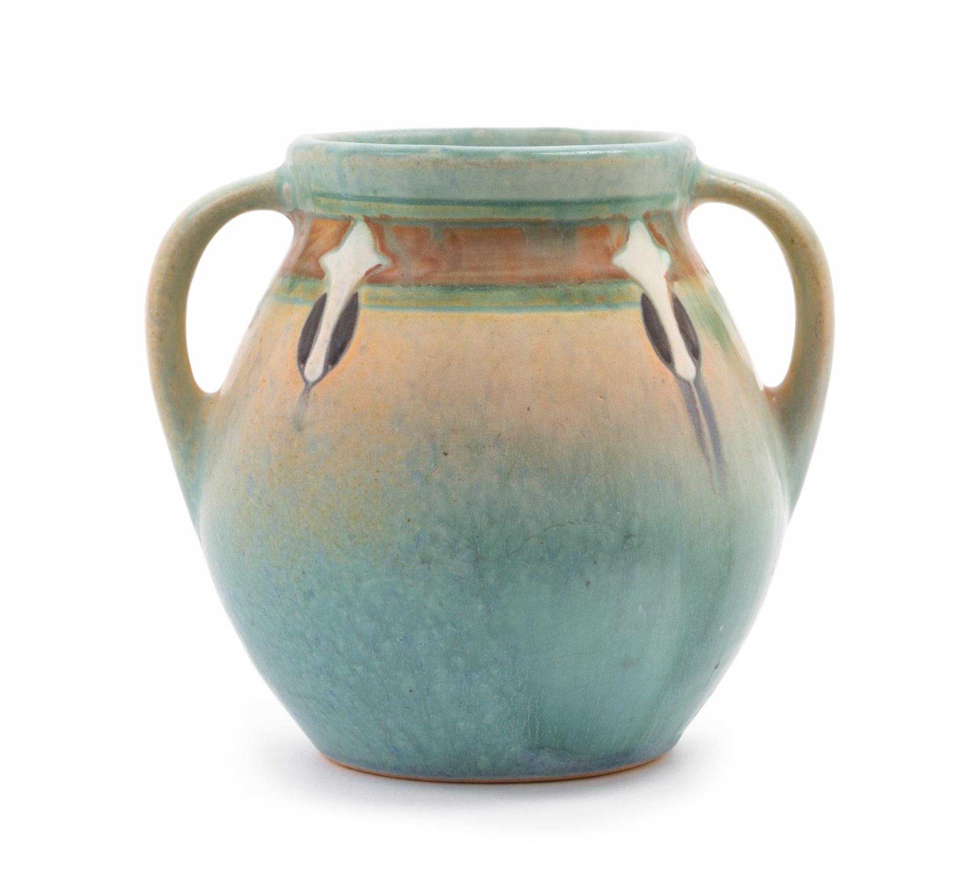 A Roseville Montacello Pottery Vase Height 5 inches.