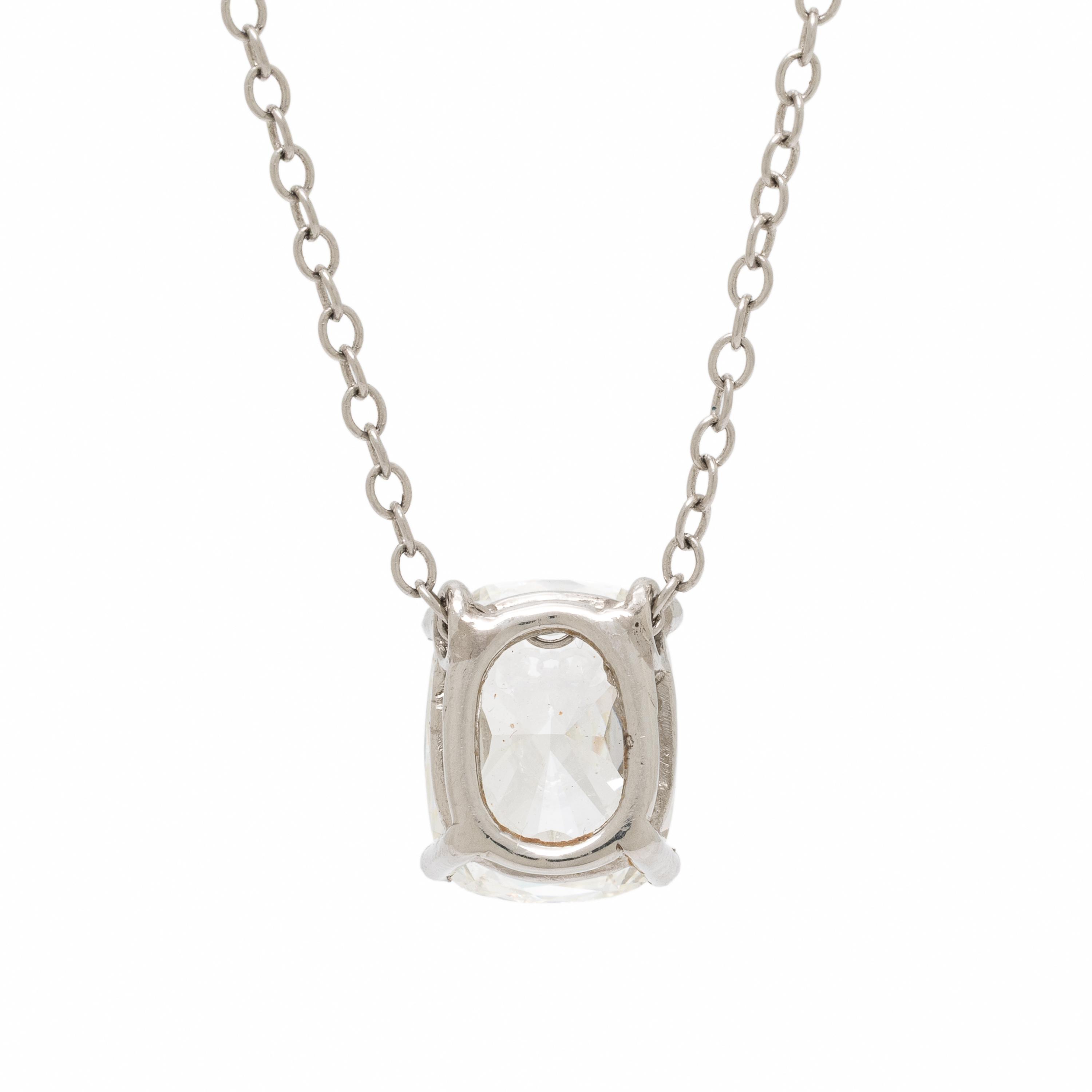 Diamond and Platinum Pendant Necklace