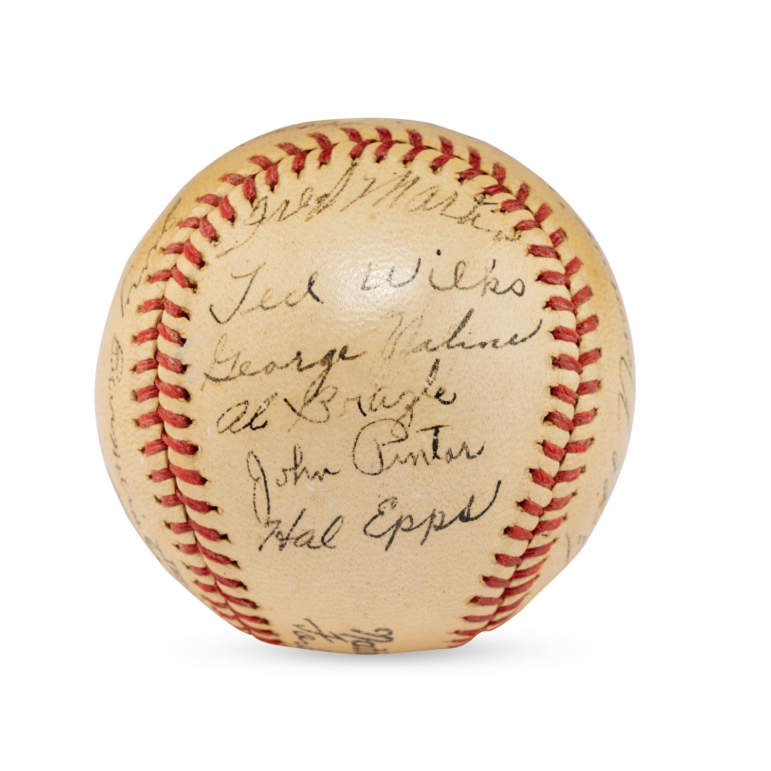 A 1941 Houston Buffaloes Team Signed Autograph Baseball