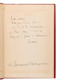 Maugham, W. Somerset (1874-1965). [The Plays]. London: Heinemann. Comprising 28 titles in champagne wrappers and red cloth, 11 inscribed, comprising: