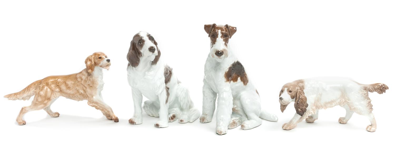 Four Rosenthal Porcelain Figures Width of widest 9 3/4 inches. — 20TH CENTURY