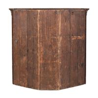 A Chippendale Incised Walnut Corner Cupboard