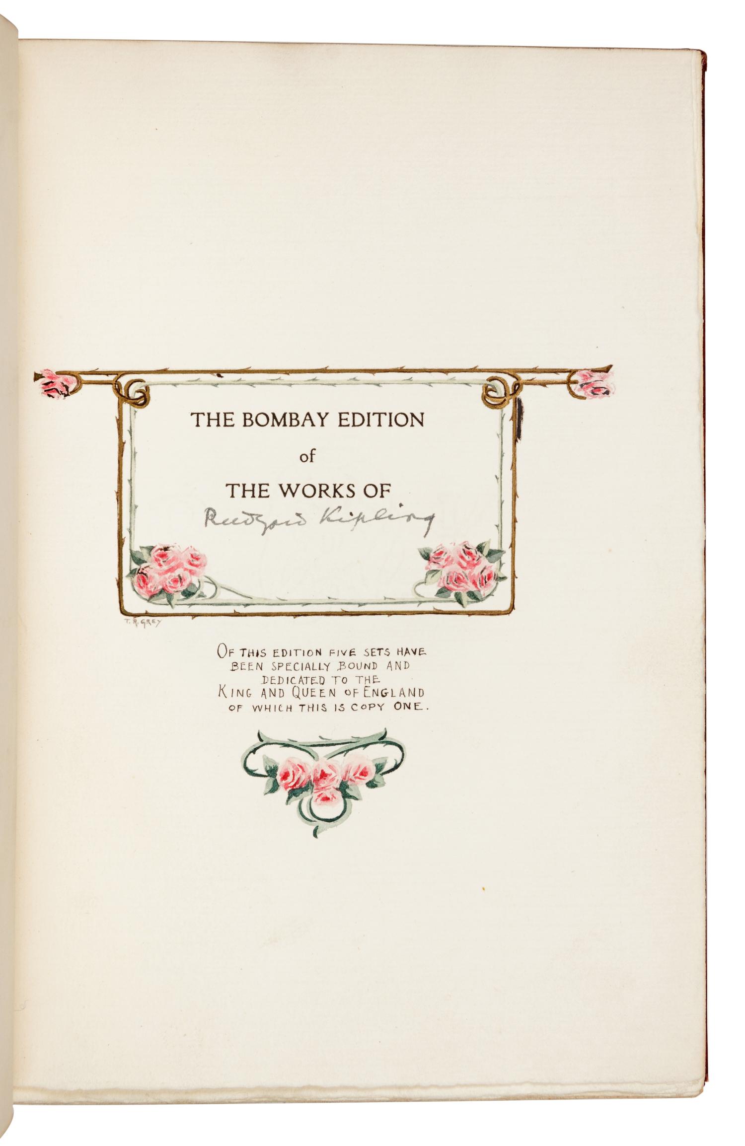 KIPLING, Rudyard (1865-1936). The Works of Rudyard Kipling . London: Macmillan and Co. Limited, 1913-1919.