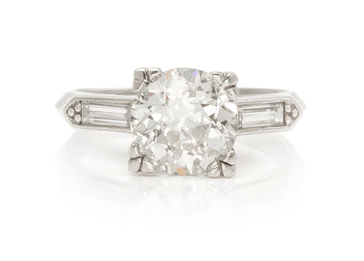 A Platinum and Diamond Ring, 3.30 dwts.