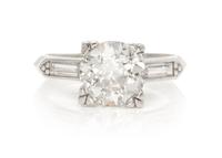 A Platinum and Diamond Ring, 3.30 dwts.