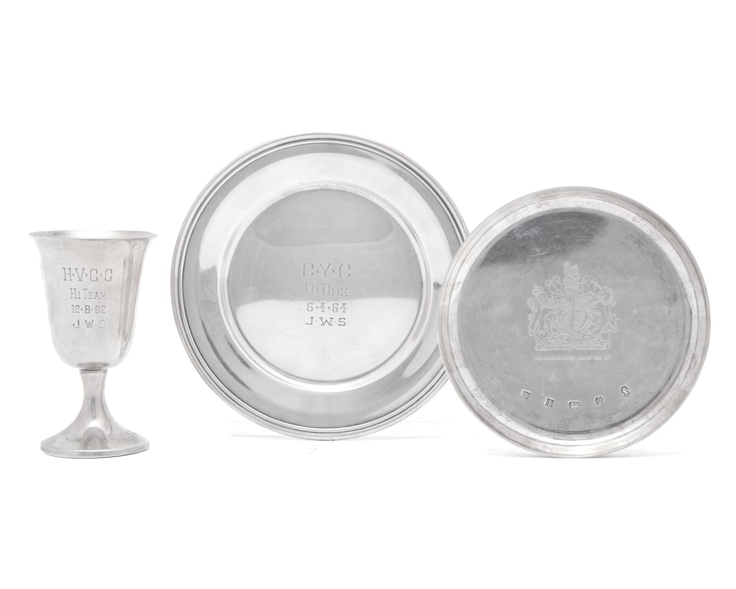 Three Commemorative Silver Table Articles