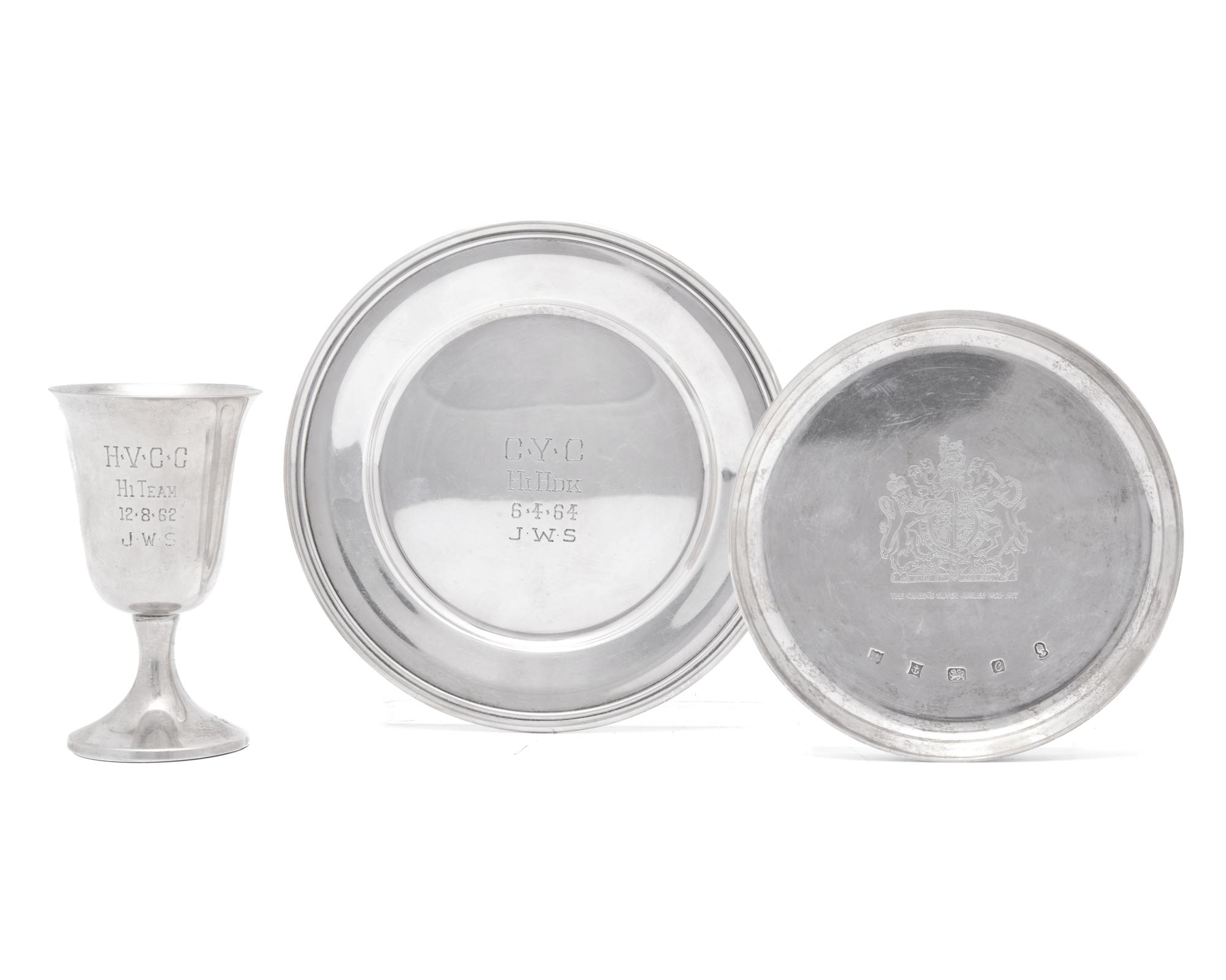 Three Commemorative Silver Table Articles