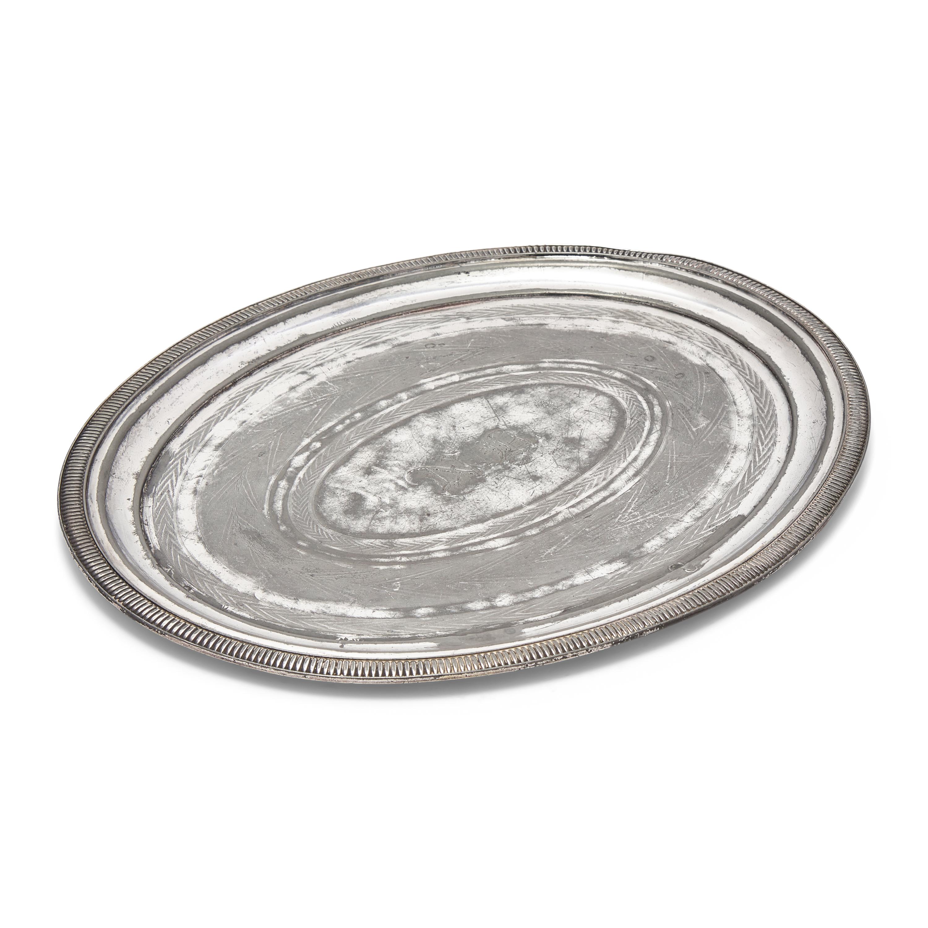 A Silver-Plated Tray Given to Noah Brooks by Abraham Lincoln