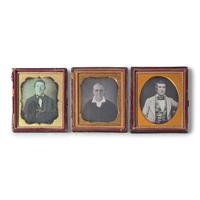 [Early Photography] Group of 22 Sixth Plate Daguerreotypes of Men