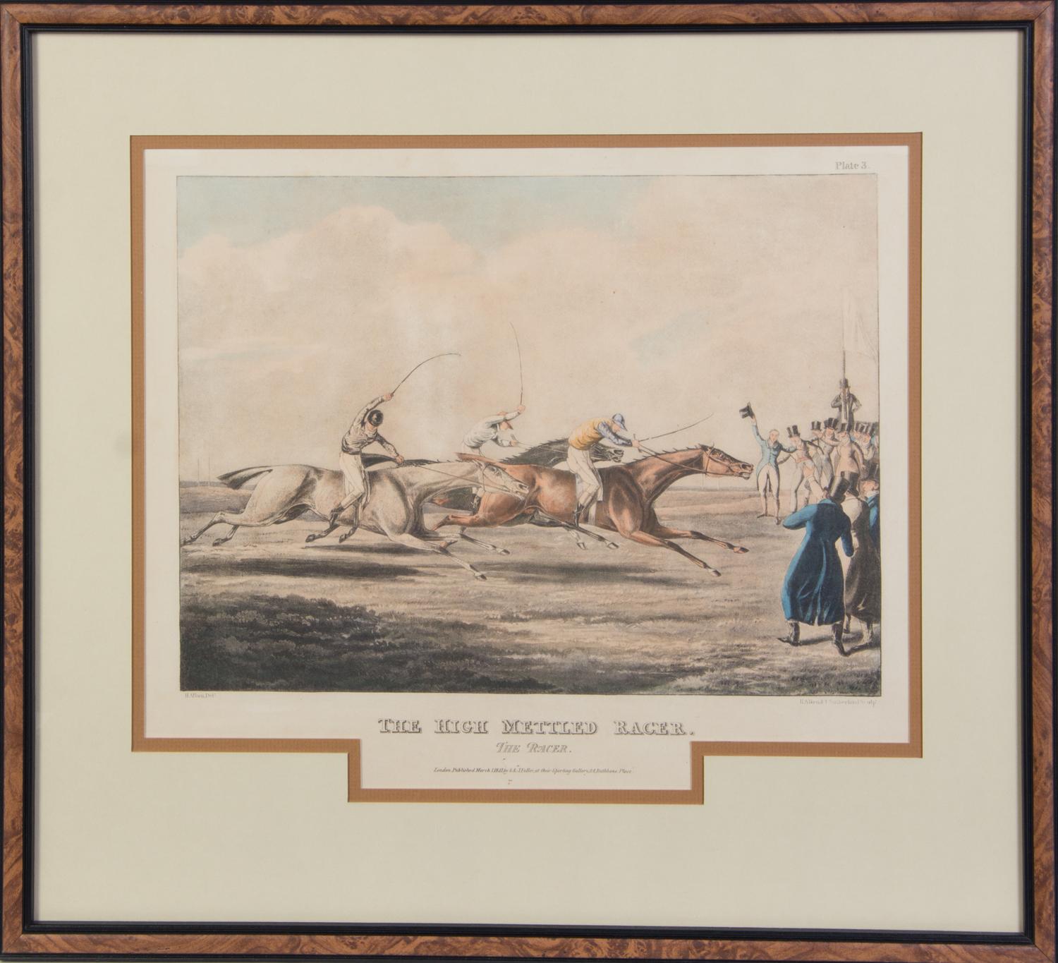 A Group of Six Hand Colored English Sporting Prints Height of each 20 x width 22 inches (framed).