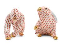 A Herend Porcelain Rabbit and Gorilla