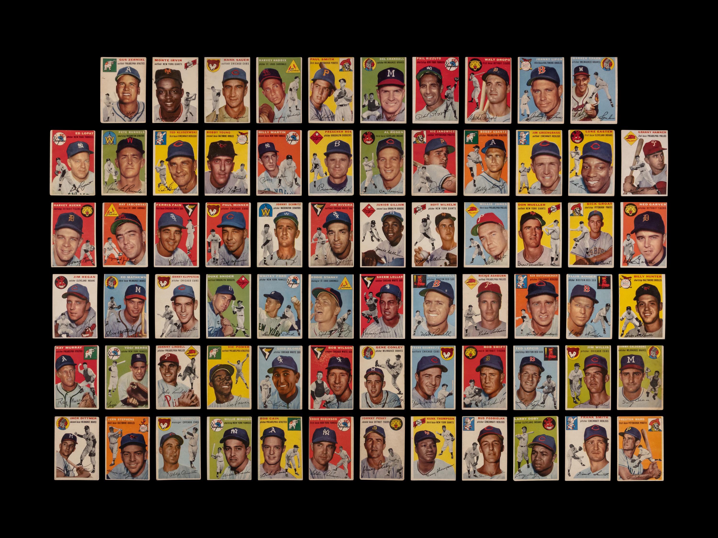A Near Set of 1954 Topps Baseball Cards (243/250)