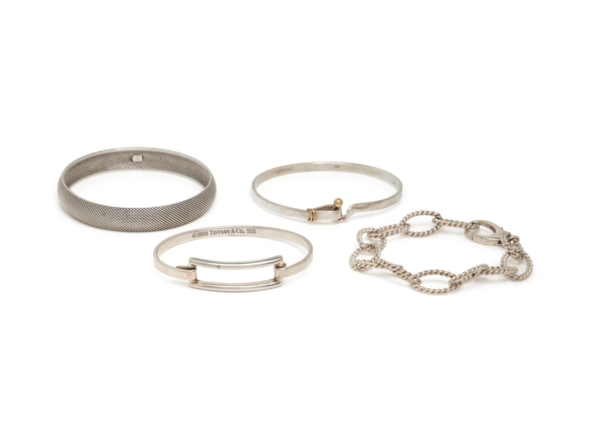 TIFFANY & CO., COLLECTION OF STERLING SILVER BRACELETS